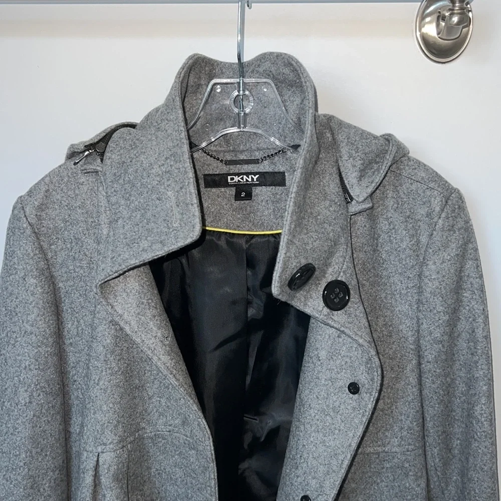 NWT DKNY gray coat - Picture 3 of 9